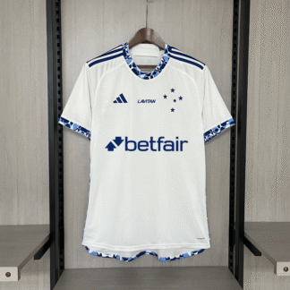 Camisa II Cruzeiro Branca 2024 Todos Patrocinadores