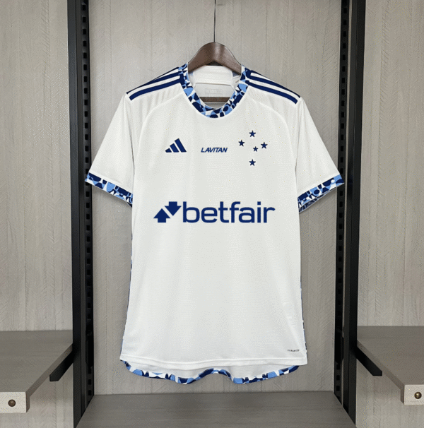 Camisa II Cruzeiro Branca 2024 Todos Patrocinadores
