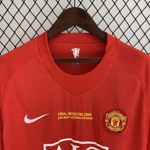 Camisa Retrô I Manchester United 2007/2008 Manga Longa - Imagem 2